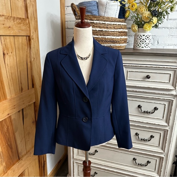 Kasper Jackets & Blazers - Navy Blue Kasper Blazer